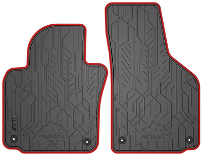 Dywaniki samochodowe Frogum Nomad do Seat Leon II 2012 / Seat Toledo III / Skoda Octavia II / Volkswagen Golf V/VI Czerwony 2 szt (5902643424883)