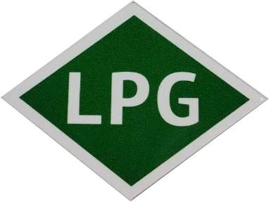 Наклейка знак на авто Газ LPG (11см)