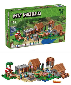 Конструктор 1600 деталей Minecraft Поселок Майнкрафт My World 100010