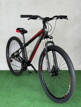 Горный велосипед Crossbike Storm 27.5”, стальная рама 17”, 21 скорость, дисковый тормоз, черно-красный