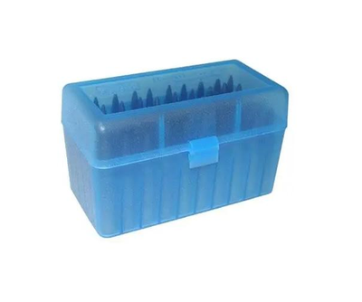 Коробка Proclean box WN-50 на 50 патронов кал. .22-250 Rem; .243 Win; 7,62x39 и .308 Win. Цвет – голубой
