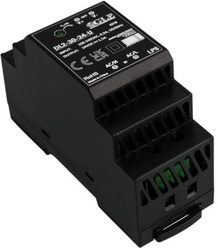 Zasilacz na szynę DIN GLP IP20, 24W, 12V, 2A (DL2-30-12-U) (5902135153376)