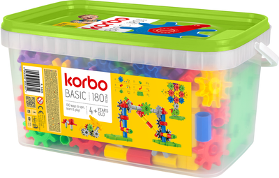 Набір для творчого конструювання Korbo Basic 180 деталей (5906395455355) (955555909291666) - Уцінка