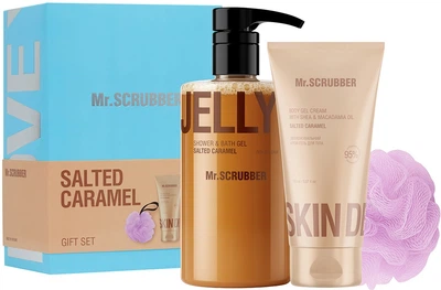 Подарочный набор Mr.Scrubber Salted Caramel Гель для душа 500 мл + Увлажняющий крем-гель 150 мл + Мочалка (4820200417592)