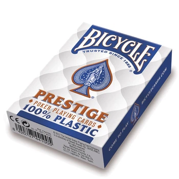 Пластиковые игральные карты Bicycle Prestige Poker 100% Plastic Синие