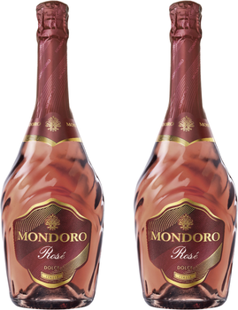 Набір Вино ігристе Mondoro Rose рожеве солодке 0.75 л 9.5% + Вино ігристе Mondoro Rose рожеве солодке 0.75 л 9.5% (8004160223608+8004160223608)