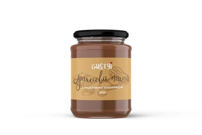 Арахисовая паста "ТМ Gustyi" молочным шоколадом 500г (34248912325)