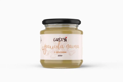 Арахісова паста "ТМ Gustyi" з фініками 200г (4825489257556)