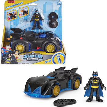 Интерактивный игровой набор Fisher-Price Бэтмобиль с фигуркой Бэтмена Shake And Spin Batmobile (HRP08)