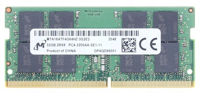 Оперативна пам'ять для ноутбука Micron 32GB SO-DIMM DDR4 3200MHz (MTA16ATF4G64HZ-3G2E2)