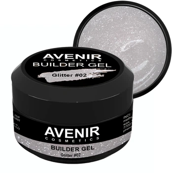 Гель для наращивания ногтей - Avenir Pro Glitter 02 (1269839-857415944-2)