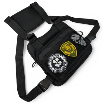 Тактическая нагрудная сумка с патч-панелью, Cordura 1000D сумка мужская разгрузочная, разгрузка жилет