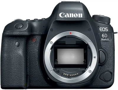 Зеркальная фотокамера Canon EOS 6D Mark II 26Мп / CMOS / Full HD 60fps / Wi-Fi / Bluetooth / GPS / NFC / Водонепроницаемая / Ударопрочная / Черная Б/В