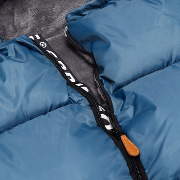 Śpiworek Springos SB0049 4 w 1 do wózka gondoli na sanki z futerkiem zygzak 90 cm Granatowy (5907719442334)