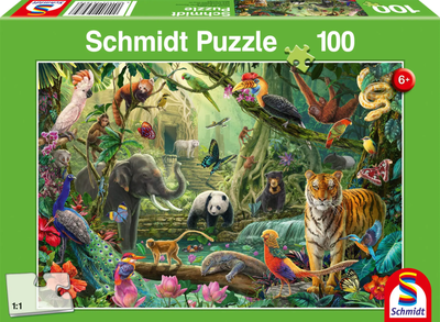 Puzzle Schmidt Spiele Kolorowa dżungla 100 elementów 112714 (4001504564858)