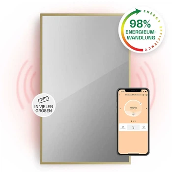 Зеркало-обогреватель Klarstein La Palma 1000 smart 2-in-1 Бронзовый