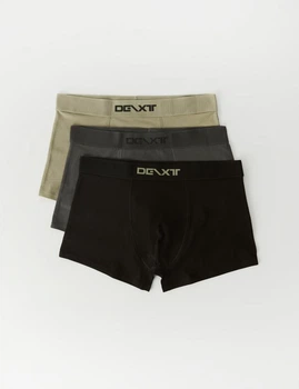 Набор мужских трусов боксеров Diverse DEXT RIBBY 3PACK M Черный/Графит/Хаки (5905384054739)