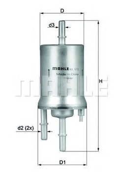 Топливный фильтр Knecht/MAHLE (KL572)