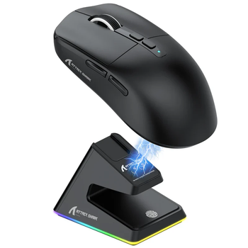 Беспроводная мышь Attack Shark X6 49g с Док-Станцией RGB Black