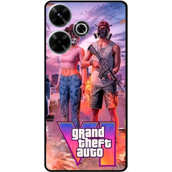 Силиконовый чехол бампер Candy для ZTE Blade V50 Design с картинкой GTA ГТА