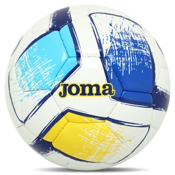 М'яч футбольний №5 TPU ламінований зшитий вручну Joma DALI II 400649-216-T5 (№5, блакитний-синій-жовтий)