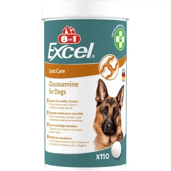 Витамины 8in1 Excel Glucosamine для щенков и взрослых собак, для суставов, 110 таблеток