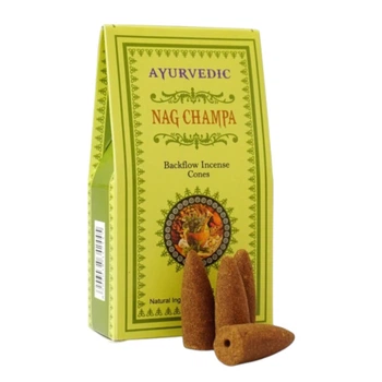 Ароматические конусы Жидкий Дым Наг чампа Ayurvedic BACK FLOW Благовония