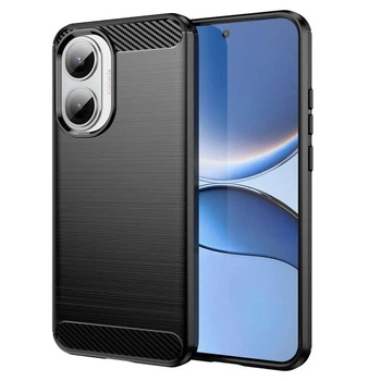 Силиконовый (TPU) чехол UniCase Carbon для Xiaomi Poco F7 - Black