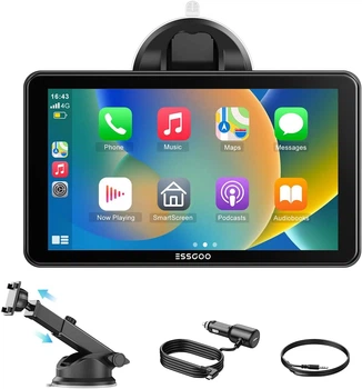 7-дюймовый IPS-дисплей ESSGOO Apple CarPlay и Android Auto (2493)