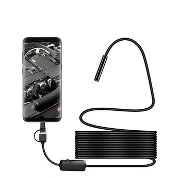 Камера ендоскоп водонепроникний гнучкий 5м USB для Android+PC з LED-підсвіткою