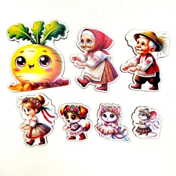 Деревянная игра фигурки к сказке Репка