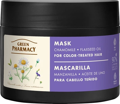 Маска Green Pharmacy для окрашенных волос Ромашка и льняное масло 300 мл (4823015934575)