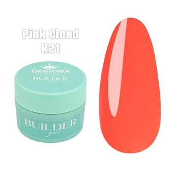 Моделирующий гель Builder Gel Дизайнер (Pink cloud R21, 15 мл) для наращивания и укрепления ногтей