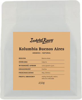 Кава в зернах Instytut Kawy Kolumbia Buenos Aires Natural Filter 250 г (5903957223759)