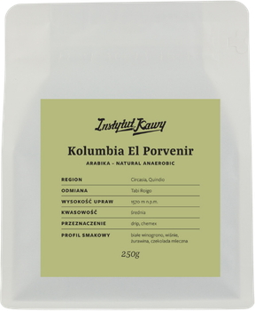 Кава в зернах Instytut Kawy Kolumbia El Porvenir Filter 250 г (5903957223582)
