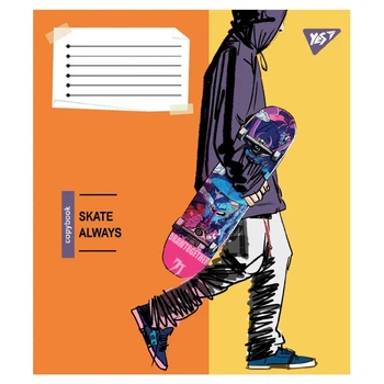 Тетрадь ученическая Skate is always YES 767814 48 л. Разноцветный shop (4823092295798)