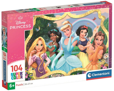 Пазл Clementoni Super Kolor Disney Принцеси 104 елементи 25058 (8005125250585)
