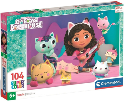 Puzzle Clementoni Super Kolor Gabby's Dollhouse 104 elementy 25033 (8005125250332)