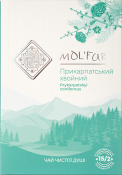 Чай чорний Mol'far Прикарпатський хвойний органічний 15 пакетиків х 2 г (4820203100279)