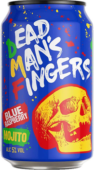 Напиток слабоалкогольный Dead Man’s Fingers Raspberry Rum & Mojito ж/б Великобритания 5% 0.33 л (5011166081692)