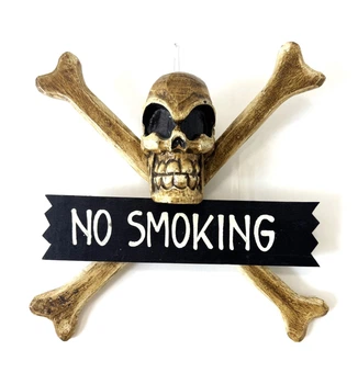 Настінне панно "No Smoking" з черепом і кістками 24347