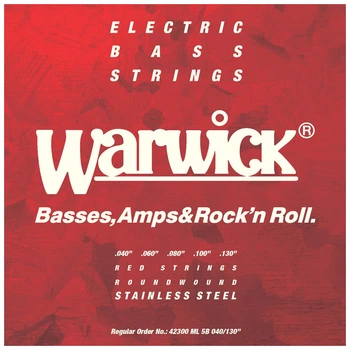 Струны для гитары Warwick Red Stainless Steel Medium Light 5-String (40-130) (42300 ML 5B)