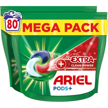 Капсули для прання Ariel Pods All-in-1 + Сила екстраочищення 80 шт. (8700216580991)