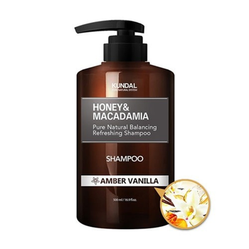 Шампунь KUNDAL Honey & Macadamia Nature Shampoo Amber Vanilla для волос янтарная ваниль 500 мл