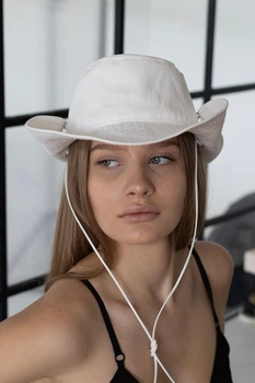 Панама ковбойка летняя D.Hats цвет молочный