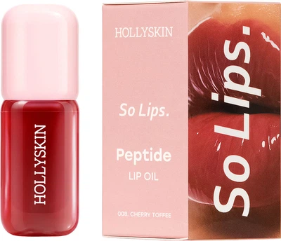 Увлажняющее масло для губ Hollyskin So Lips. Peptide Lip Oil 008. Cherry Toffee 4 мл (4823109703957)