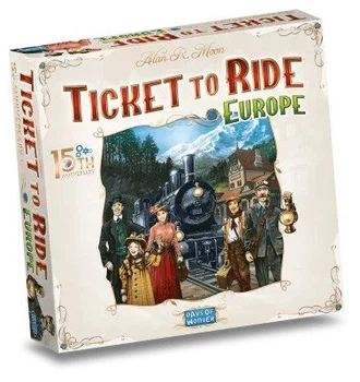 Настільна гра Ticket to Ride: Europe – 15th Anniversary / Квиток на Потяг: Європа – 15-е Ювілейне Видання