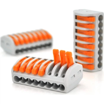 З'єднувач кабелю 8-pin аналог WAGO K222-418, 10штпак Voltronic (K222-418/10)