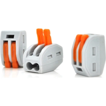 Соединитель кабеля 2-pin аналог WAGO K222-412, 50штпак Voltronic (WAGO222-412/50)