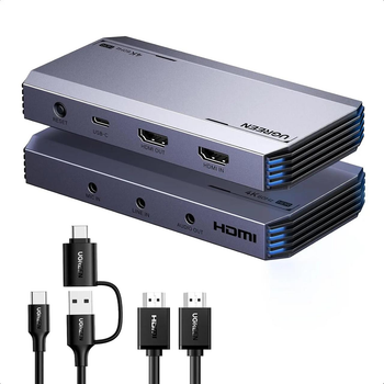 Карта захвата UGREEN 4K@60Hz Ultra HD HDMI Video Capture Card 1080P@240Hz USB 3.0 Gray (CM700)